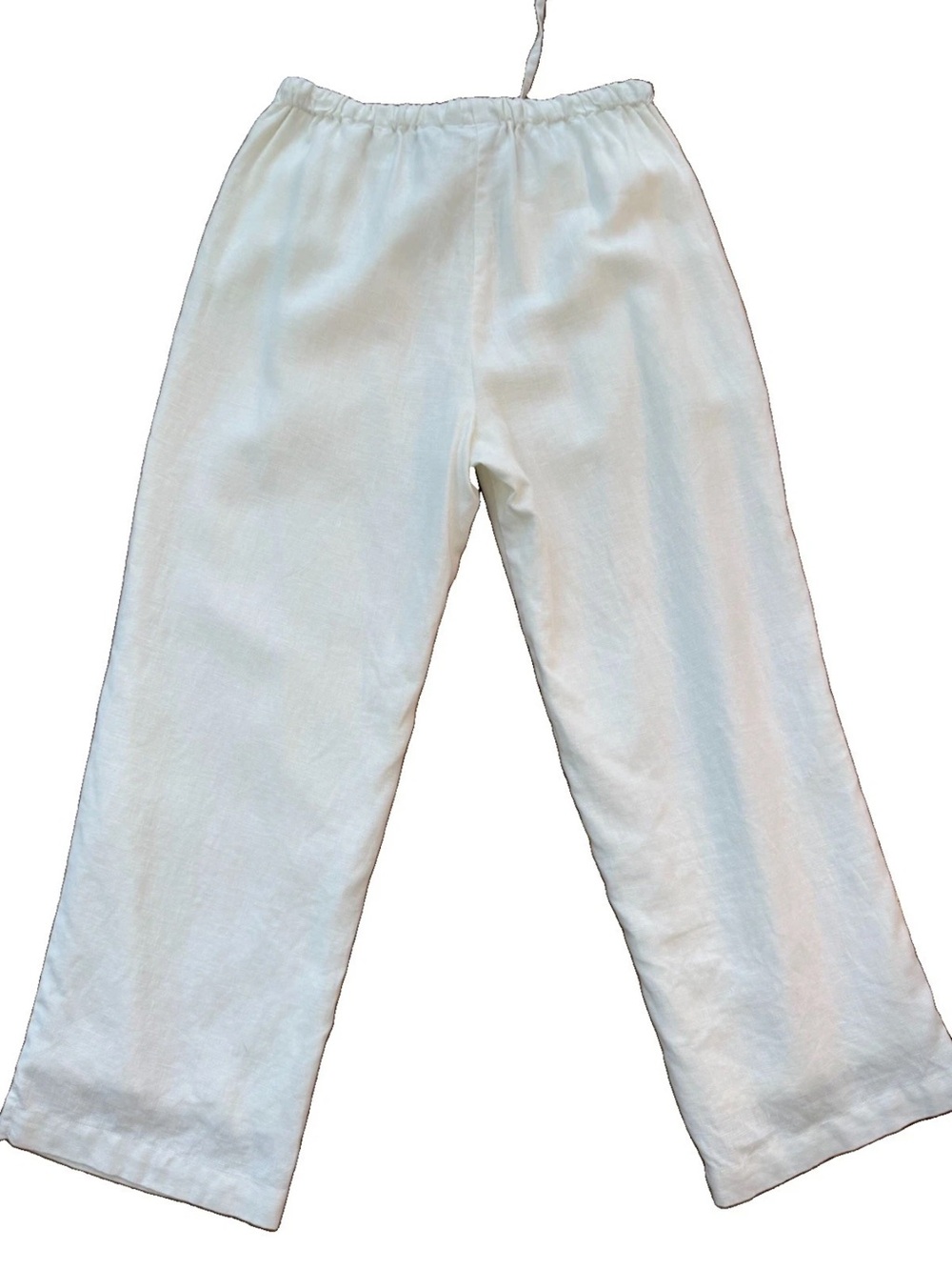 Orvis ladies pull on tie front 100% linen pants size small 6/8 fully lined